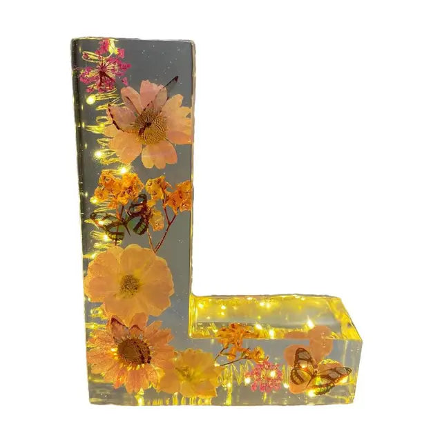Ethereal Blooms: Resin Floral Night Light