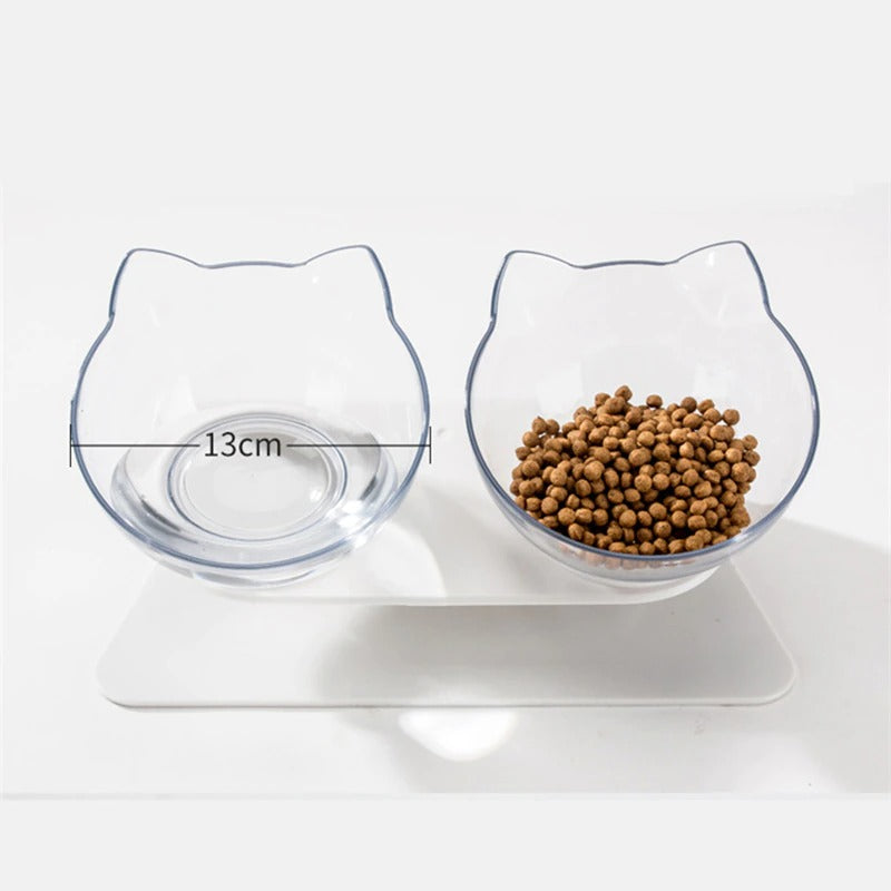 Non-Slip Double Pet Bowl | Glass Pet Bowl | The Pets Beat