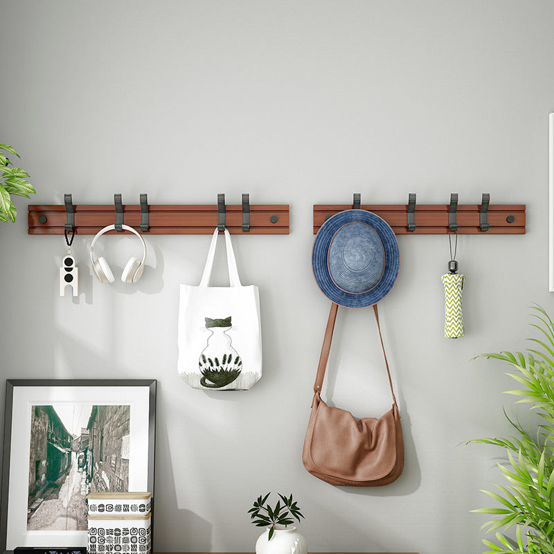 Movable Solid Wood Clothes Hook