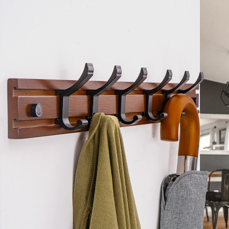 Movable Solid Wood Clothes Hook