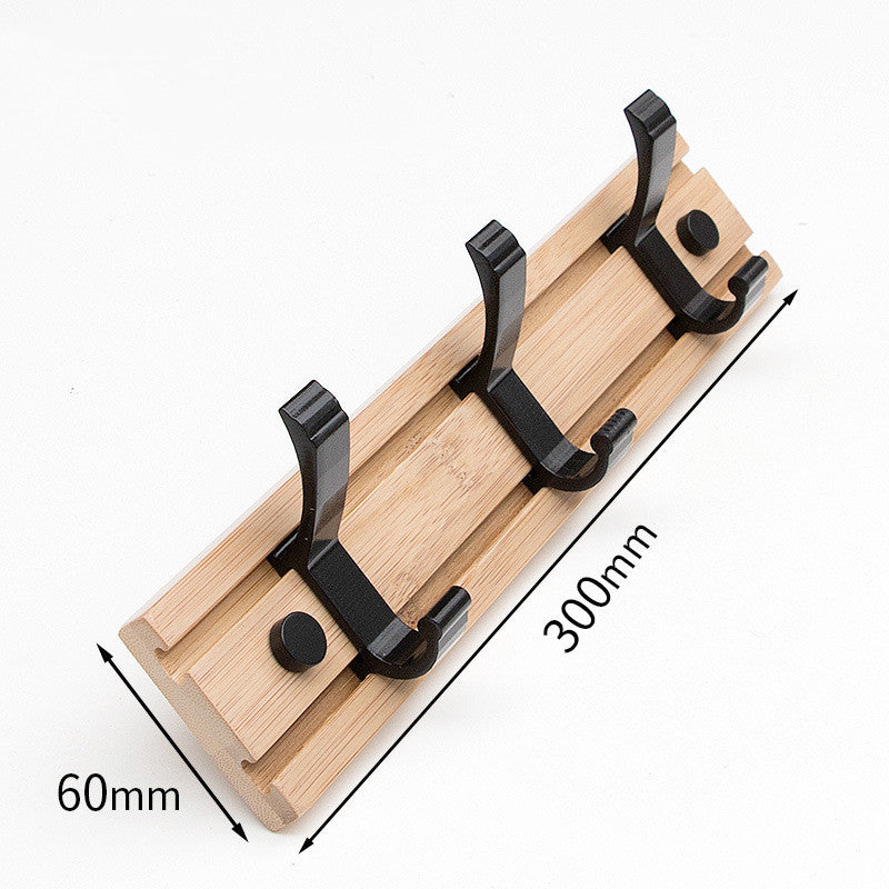 Movable Solid Wood Clothes Hook