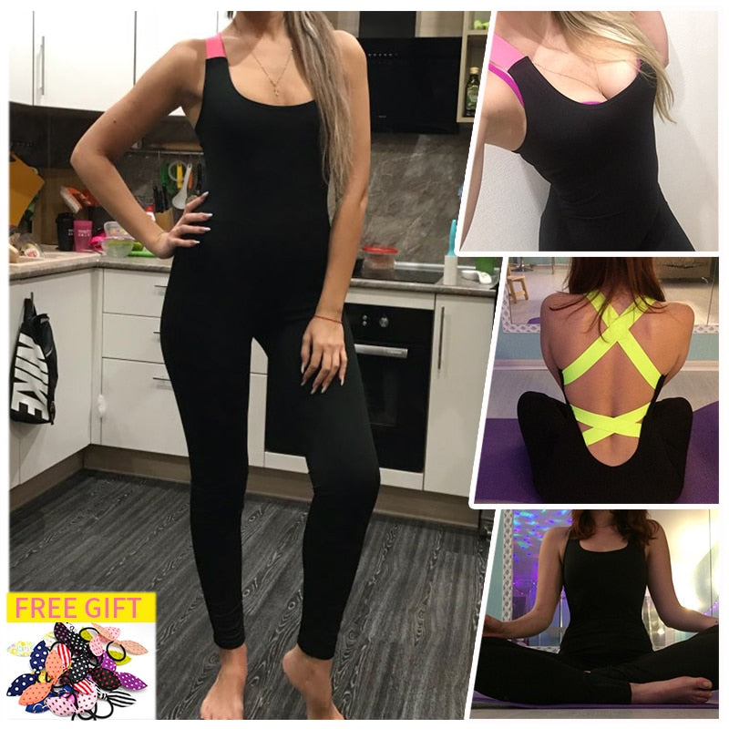 SleekFit Backless One-Piece Workout Set