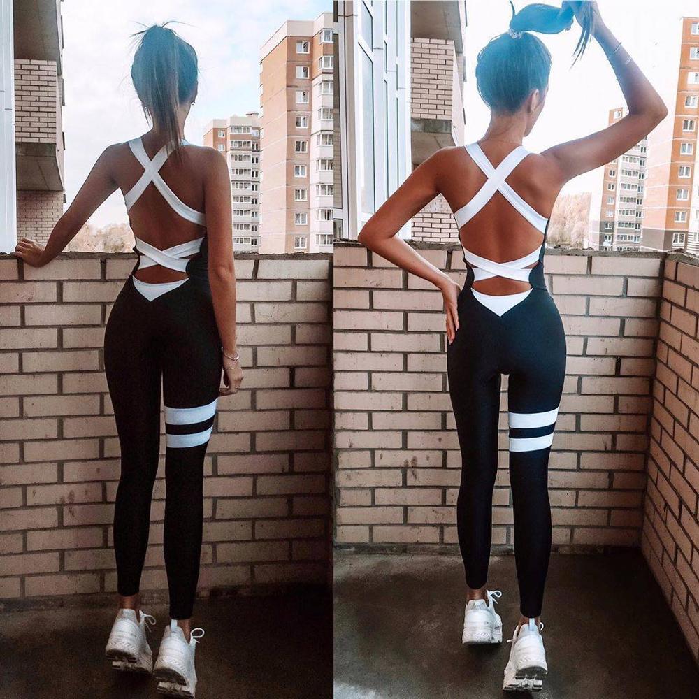 FitFusion Backless One-Piece Yoga Jumpsuit