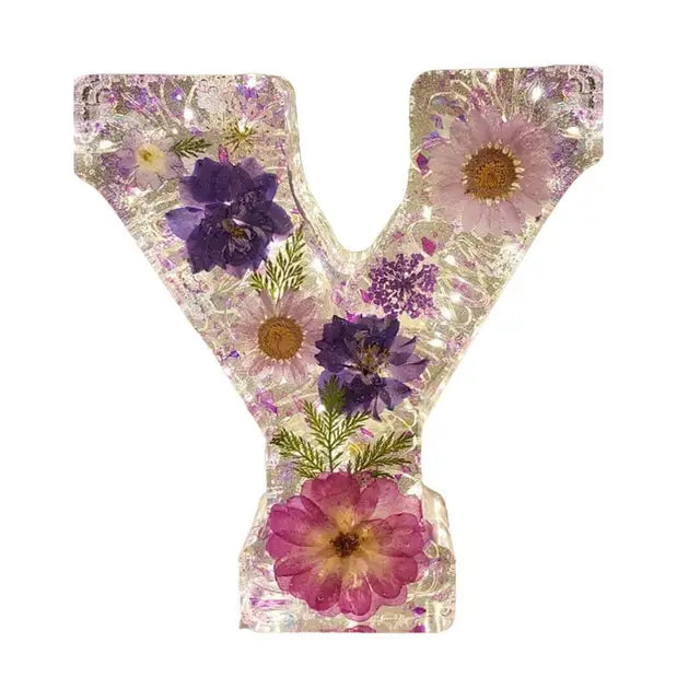 Ethereal Blooms: Resin Floral Night Light