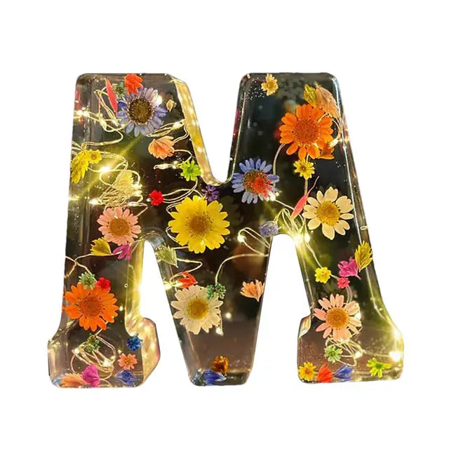 Ethereal Blooms: Resin Floral Night Light