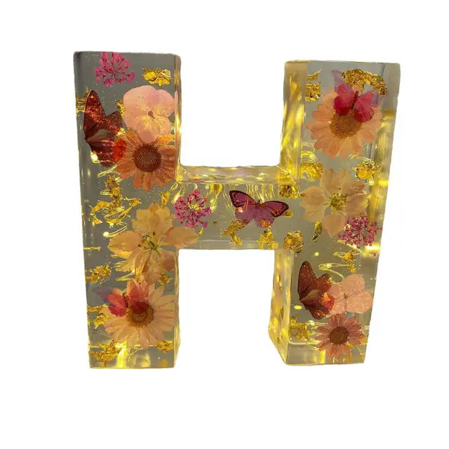 Ethereal Blooms: Resin Floral Night Light