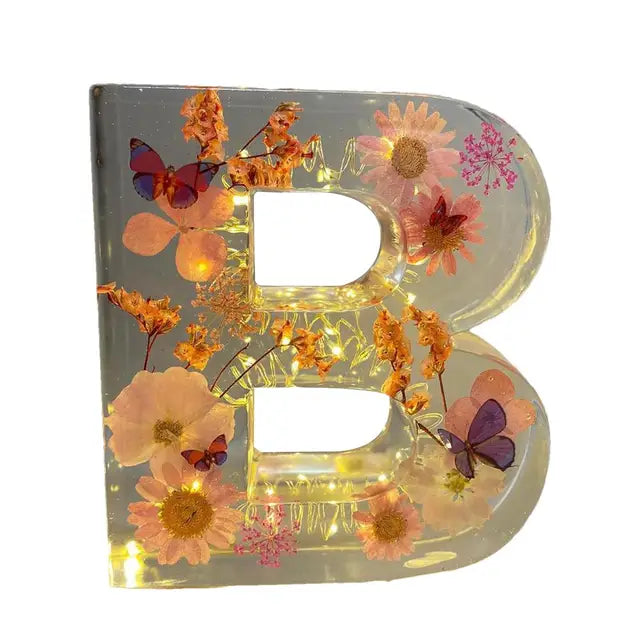 Ethereal Blooms: Resin Floral Night Light