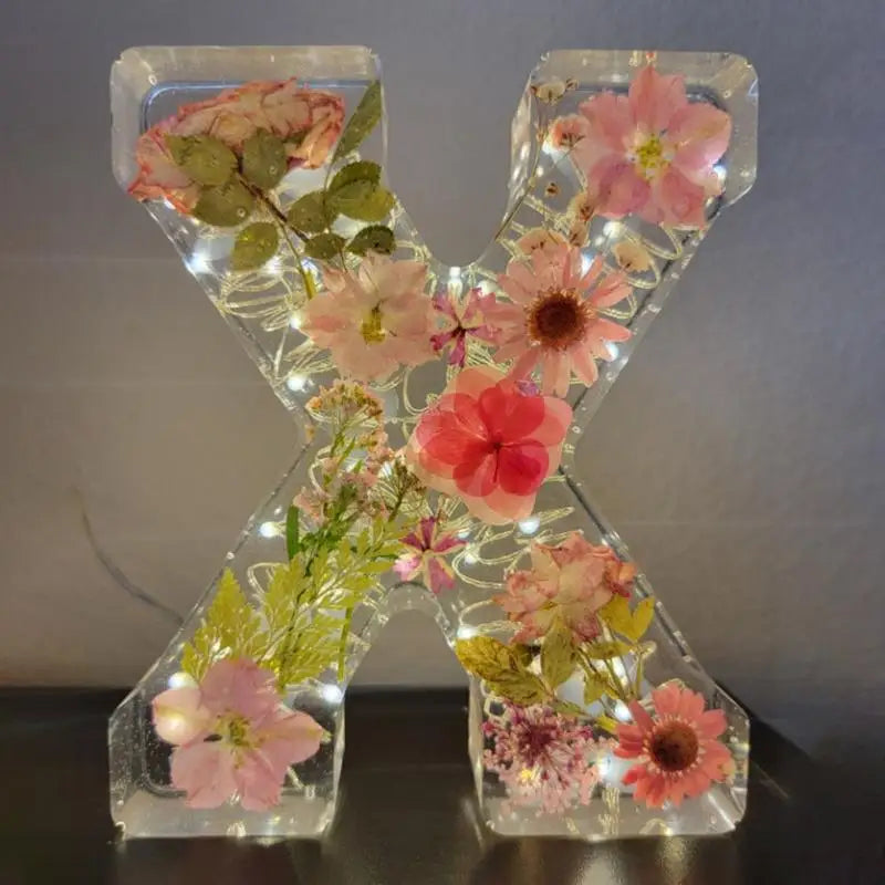 Ethereal Blooms: Resin Floral Night Light