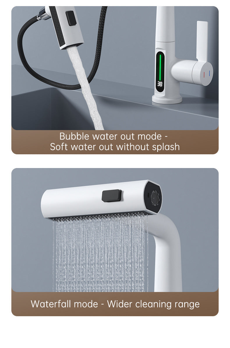 SplashGlow - Multifunctional Bathroom Faucet With LED Temperature Display