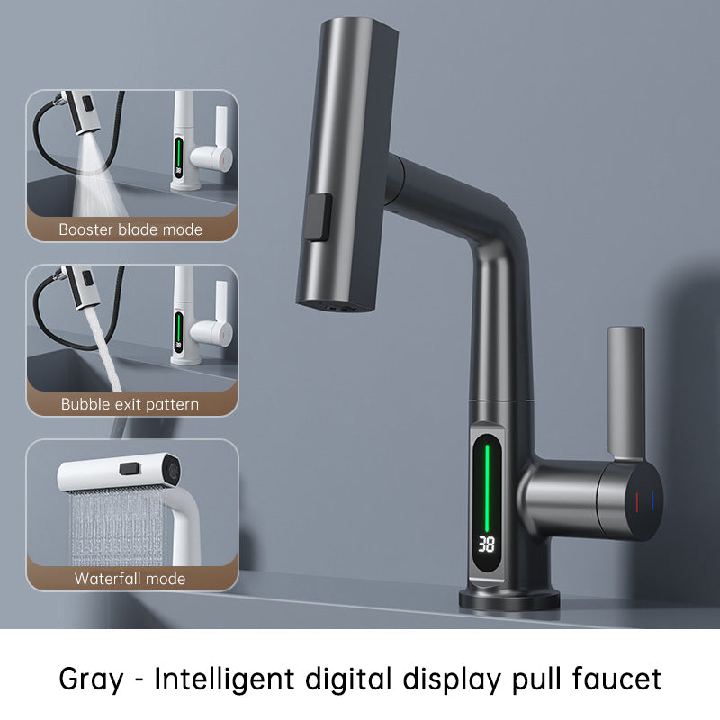 SplashGlow - Multifunctional Bathroom Faucet With LED Temperature Display