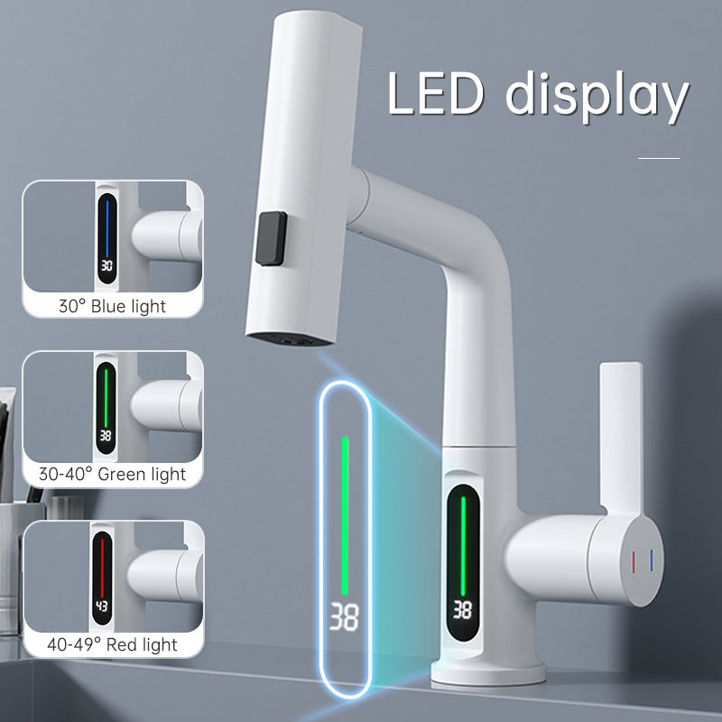 SplashGlow - Multifunctional Bathroom Faucet With LED Temperature Display