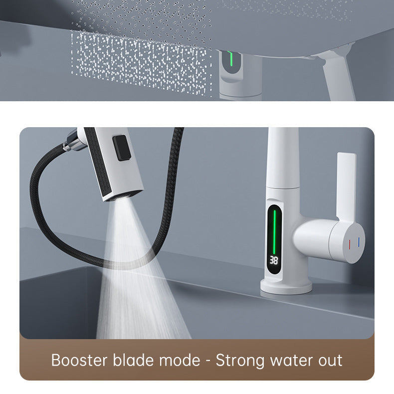 SplashGlow - Multifunctional Bathroom Faucet With LED Temperature Display