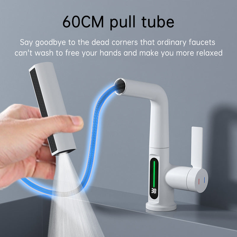 SplashGlow - Multifunctional Bathroom Faucet With LED Temperature Display