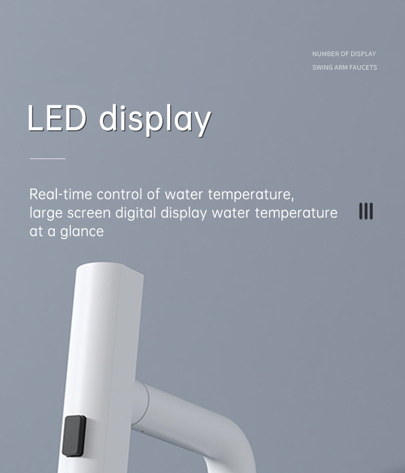 SplashGlow - Multifunctional Bathroom Faucet With LED Temperature Display