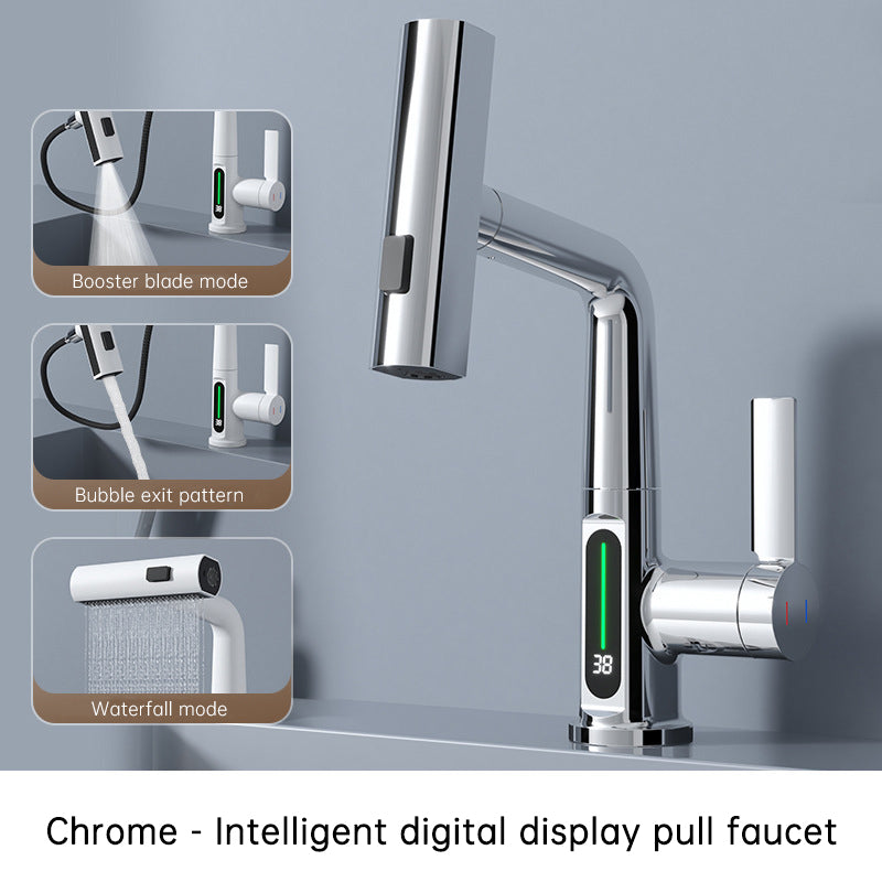 SplashGlow - Multifunctional Bathroom Faucet With LED Temperature Display