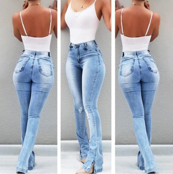 Stretch Flare High Waist Jeans