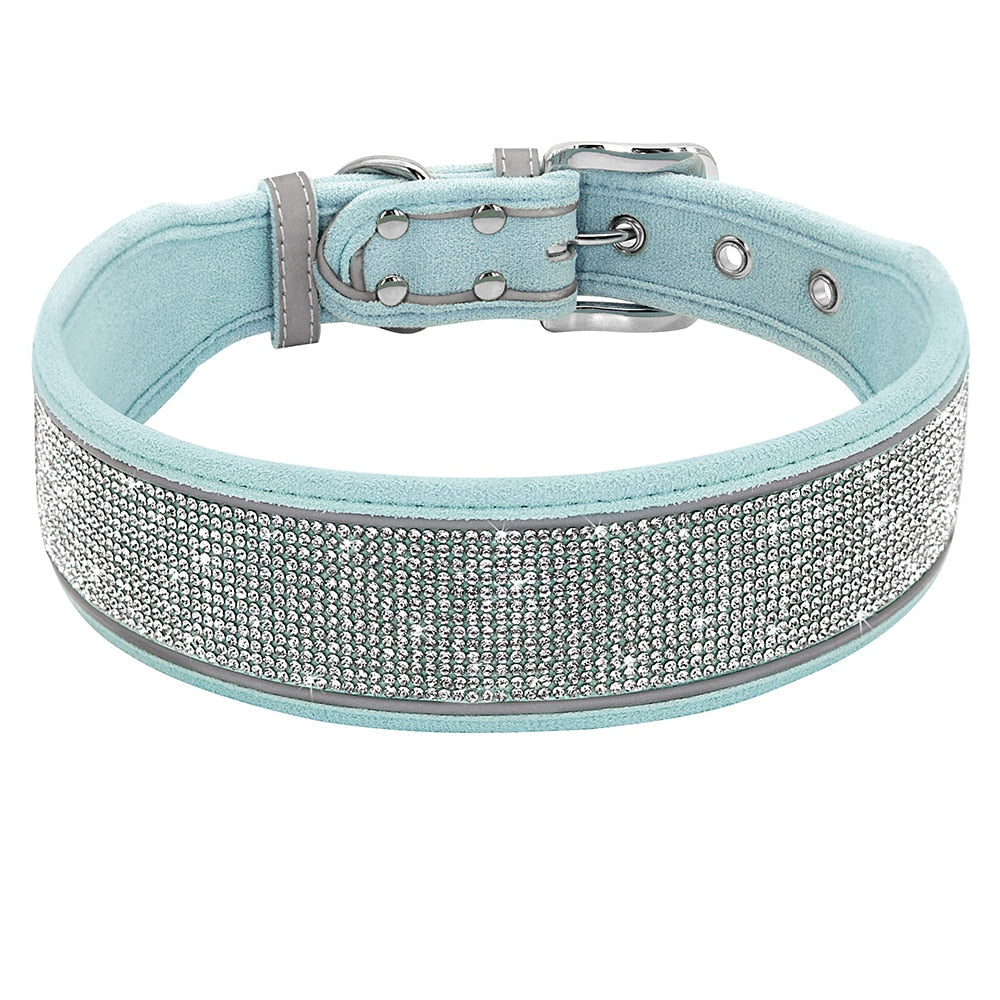 PoochDazzle - Crystal Rhinestone Reflective Dog Collar