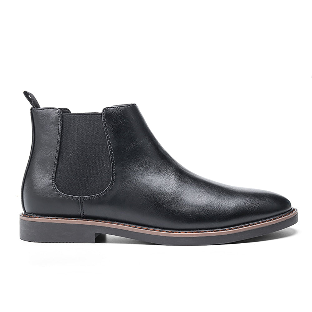 Men Leather Ankle Boots