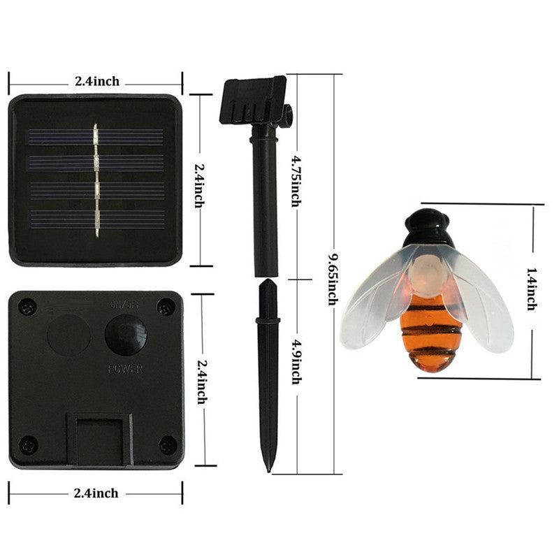 SOLAR POWERED HONEYBEE DESIGN LED FAIRY LIGHTS (50PCS)