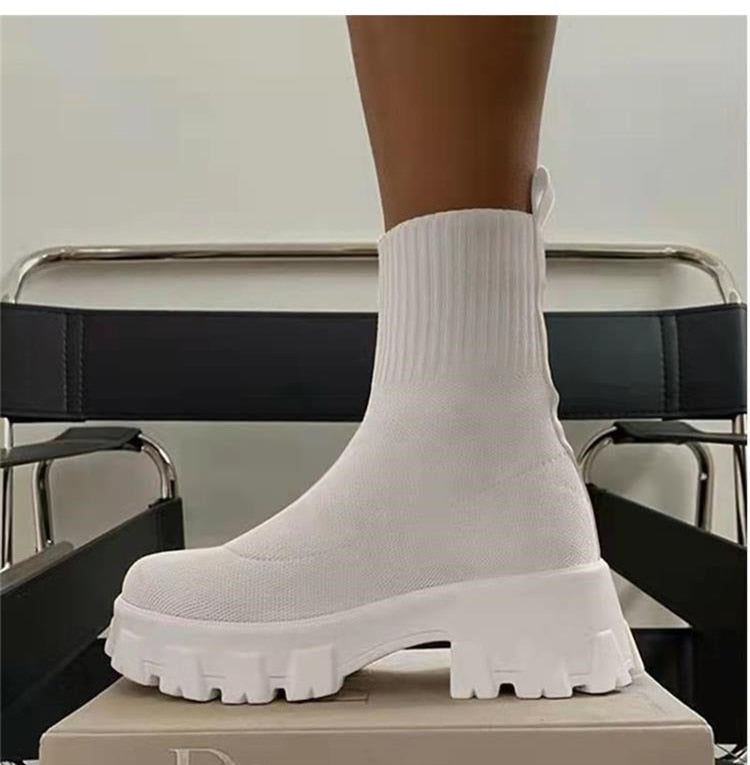 Platform Sock Fall Boots