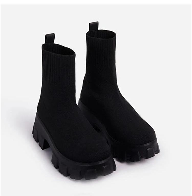 Platform Sock Fall Boots