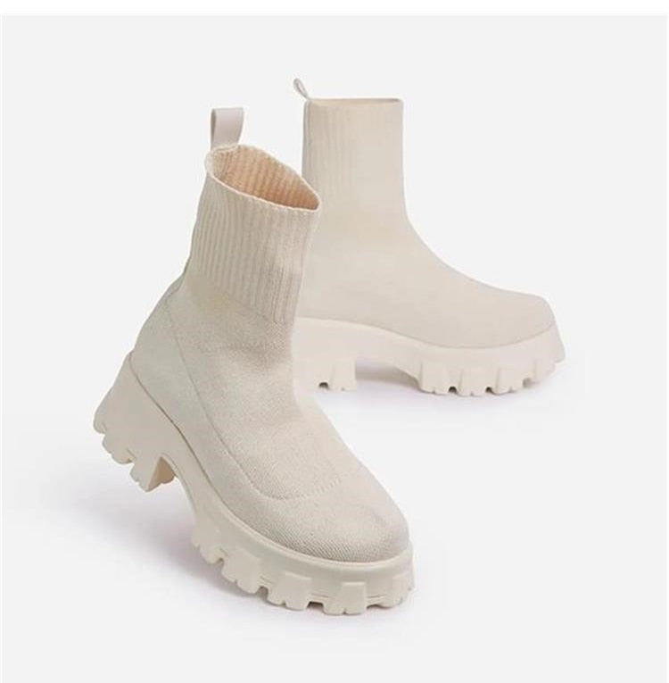 Platform Sock Fall Boots