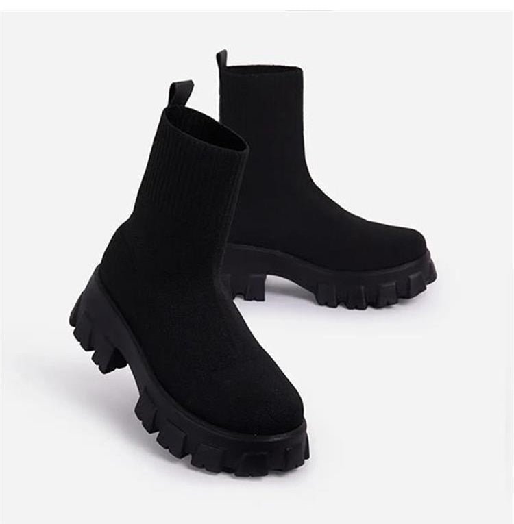 Platform Sock Fall Boots