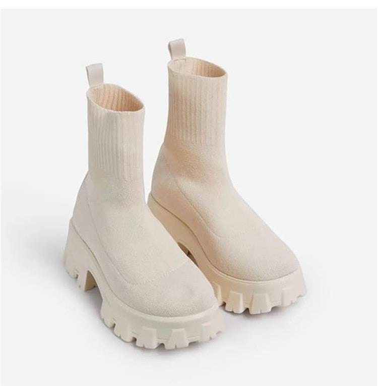 Platform Sock Fall Boots