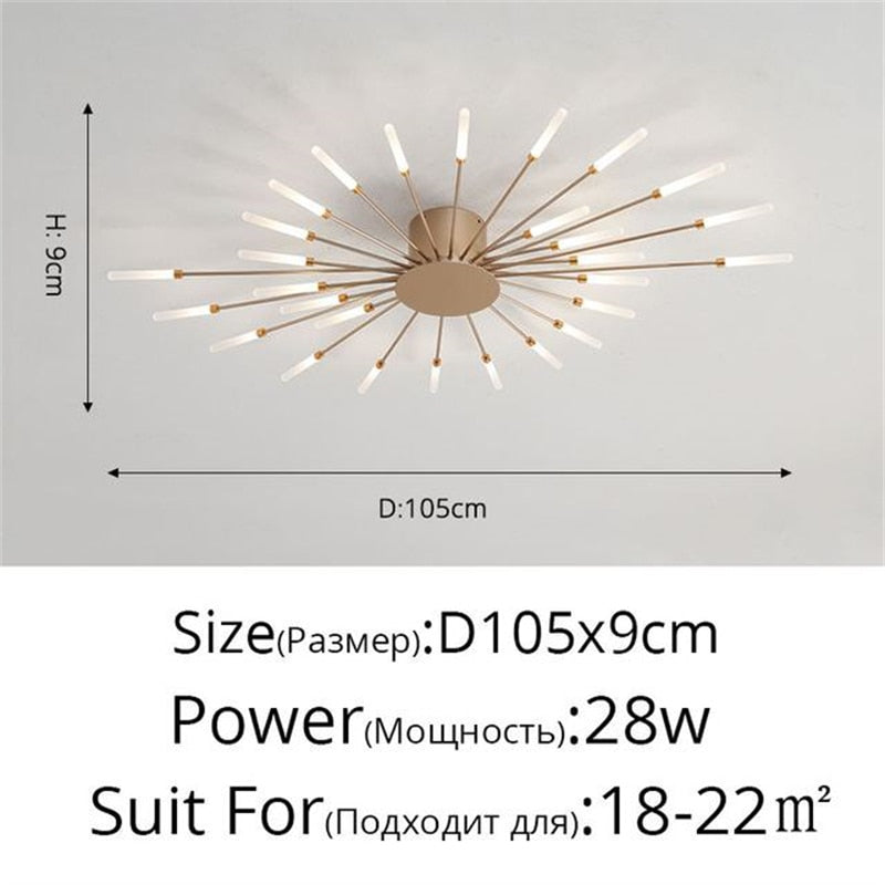 Premium Nordic Styled Firework Shape Ceiling Light