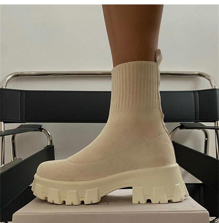 Platform Sock Fall Boots