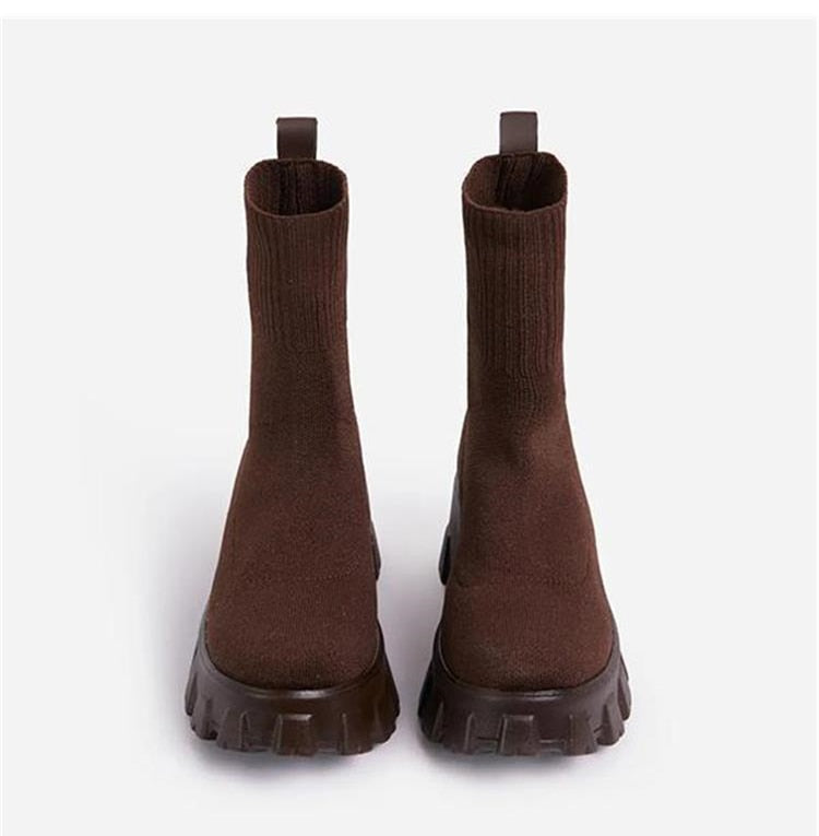 Platform Sock Fall Boots