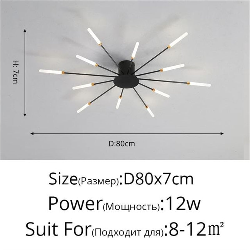 Premium Nordic Styled Firework Shape Ceiling Light