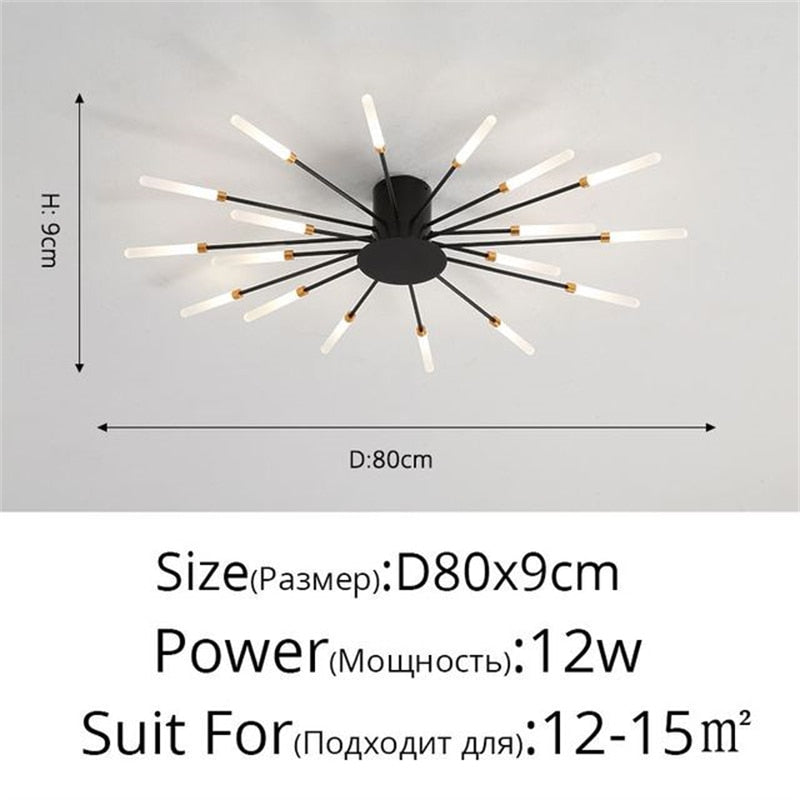 Premium Nordic Styled Firework Shape Ceiling Light