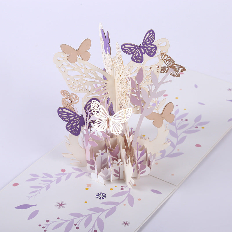 Mother's Day Pop-up Card With Colorful Butterflies