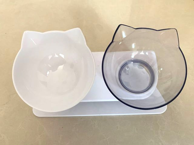 Non-Slip Double Pet Bowl | Glass Pet Bowl | The Pets Beat